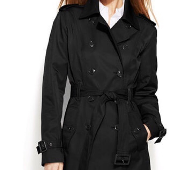 Michael by Michael Kors Black Trenchcoat - Picture 1 of 1